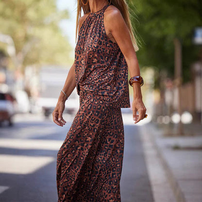 Women's Two-Piece Set – Halterneck Top and Long Skirt – Airy Cut – Soft Comfort