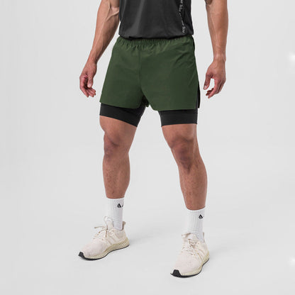 Men's Shorts – Athletic Fit – Double Layer with Compression – Breathable Mobility