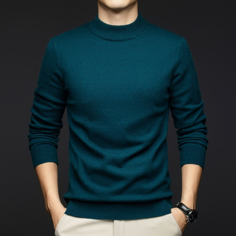 Men's Pullover Sweater – Slim Fit – Soft Cotton – Ribbed Crew Neck Casual Look