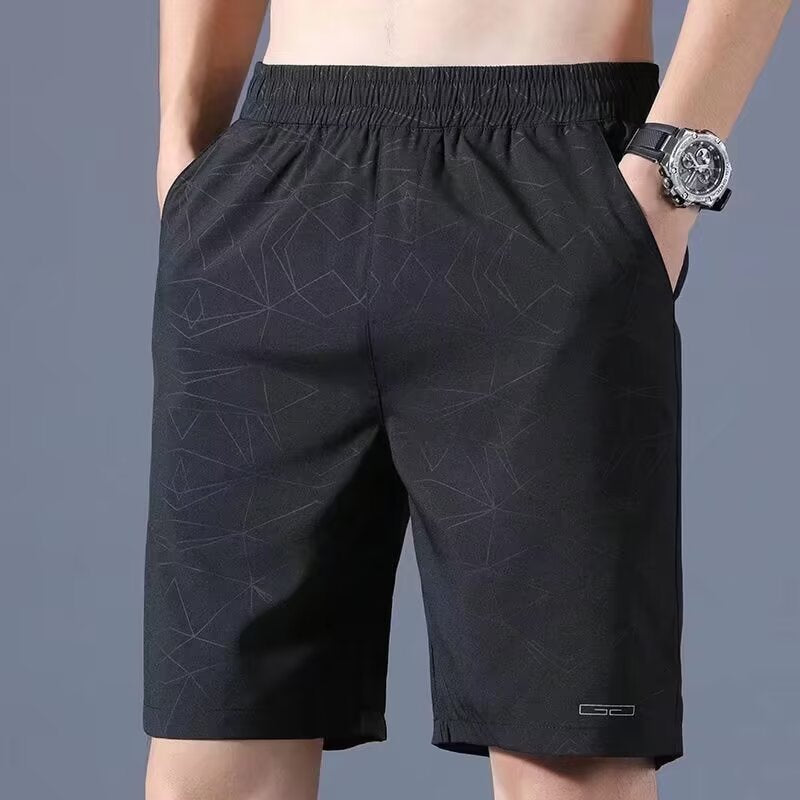 Men's Shorts – Relaxed Fit – Breathable Lightweight Material – Elastic Waist
