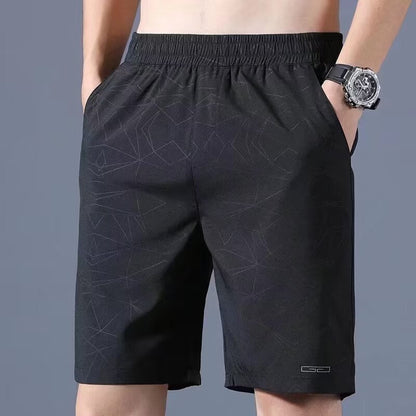 Men's Shorts – Relaxed Fit – Breathable Lightweight Material – Elastic Waist