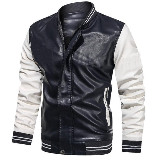 Men's Jacket – Slim Fit – Smooth Finish – Stand Collar – Zipper – Ribbed Edges