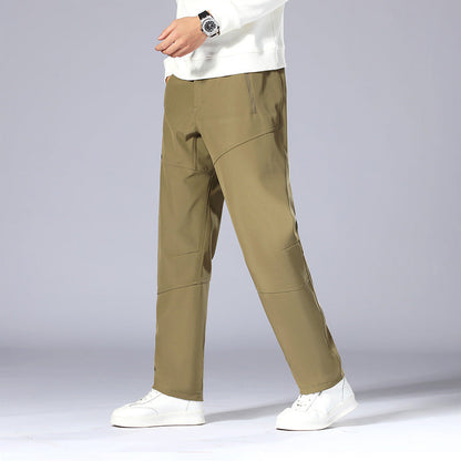 Men's Trousers – Cargo Pants – Relaxed Fit – Adjustable Waist – Zipper Pockets