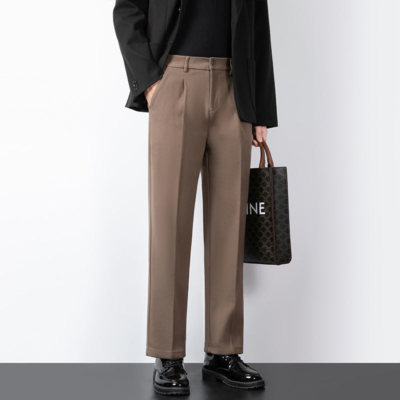 Men's Trousers – Wool Blend – Slim Fit – Full Length – Formal Cut