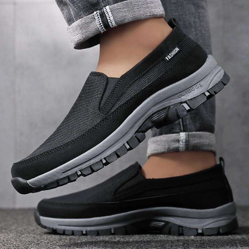 Men's Shoes Slip-on – Breathable Mesh – Comfortable Sole with Extra Grip
