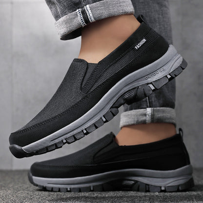 Men's Shoes Slip-on – Breathable Mesh – Comfortable Sole with Extra Grip