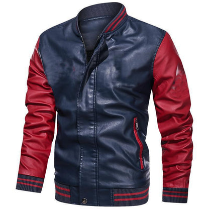 Men's Jacket – Slim Fit – Smooth Finish – Stand Collar – Zipper – Ribbed Edges