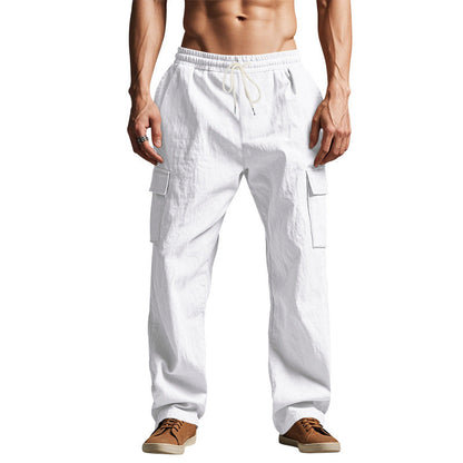 Men's Cargo Pants – Relaxed Fit – Breathable Cotton Blend – Elastic Waist