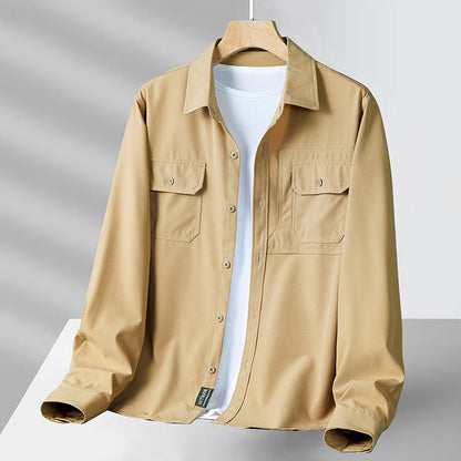 Men's Shirt with Long Sleeves – Relaxed Fit – Lightweight and Breathable – Chest Pockets