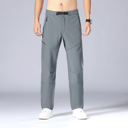 Men's Trousers – Cargo Pants – Relaxed Fit – Adjustable Waist – Zipper Pockets