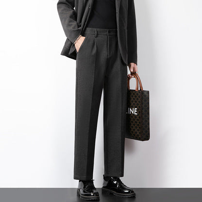 Men's Trousers – Wool Blend – Slim Fit – Full Length – Formal Cut