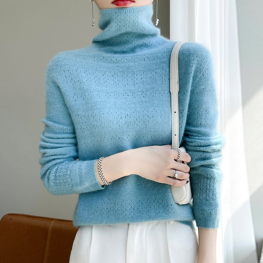 Women’s Turtleneck Sweater - Soft Knit Pullover - Long Sleeve Design