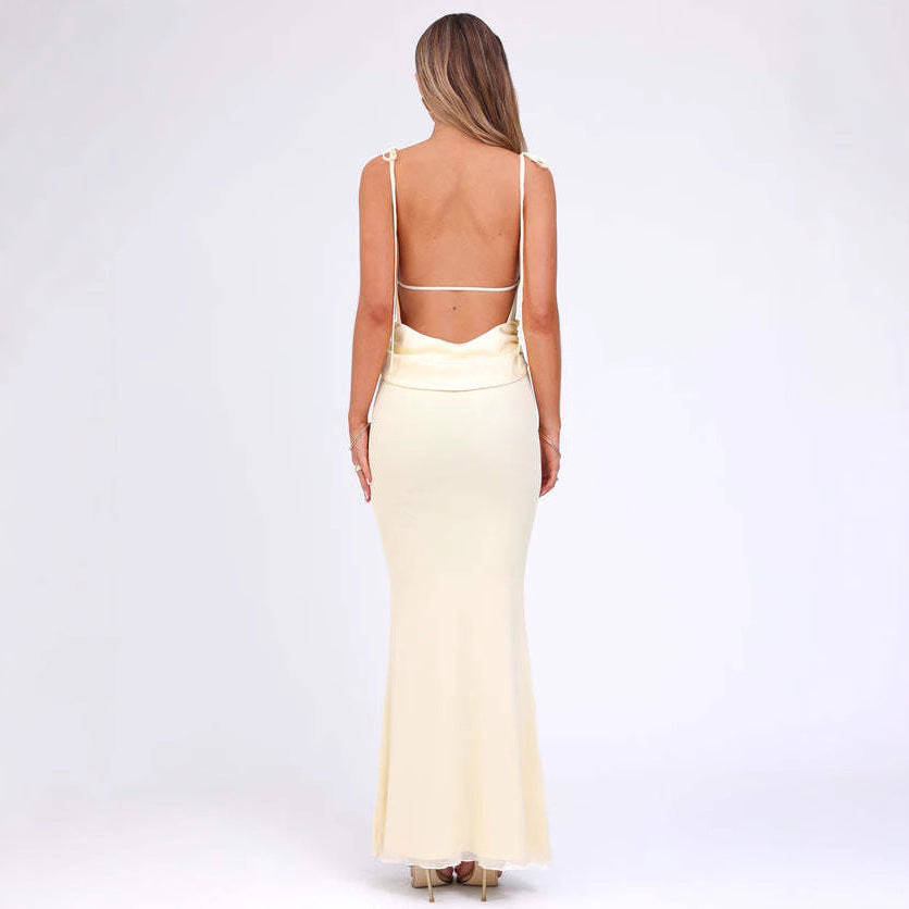 Dress for Women – Bodycon Fit – Adjustable Straps – Long Elegant Length