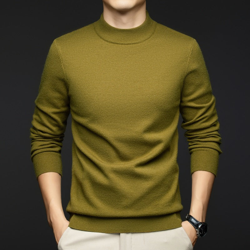 Men's Pullover Sweater – Slim Fit – Soft Cotton – Ribbed Crew Neck Casual Look