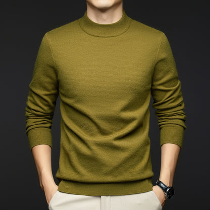 Men's Pullover Sweater – Slim Fit – Soft Cotton – Ribbed Crew Neck Casual Look