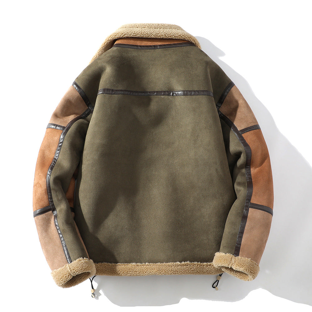 Arthur Shearling Patchwork Jacket | Relaxed Fit Hip-Length Jacket