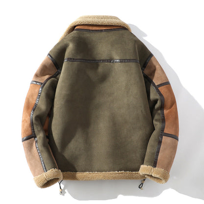 Arthur Shearling Patchwork Jacket | Relaxed Fit Hip-Length Jacket