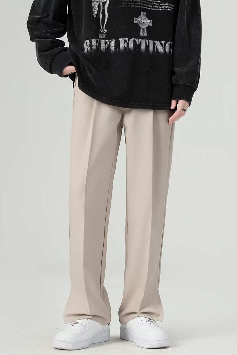 Men's Trousers – Tapered Fit – Lightly Draped Fabric – Ankle Length – Relaxed Style