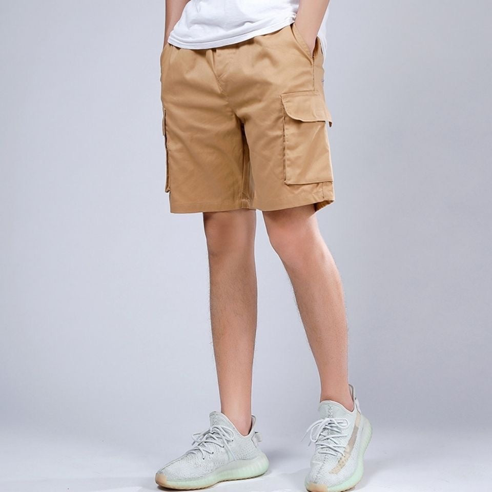 Herre Cargo Shorts – Løs Pasform – Bomuld – Knælange – Funktionelle Lommer