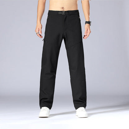 Men's Trousers – Cargo Pants – Relaxed Fit – Adjustable Waist – Zipper Pockets