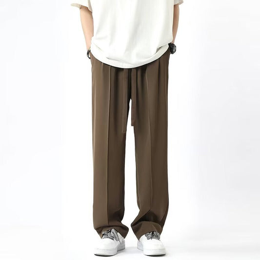 Men`s trousers – wide fit – high waist – lightweight and breathable – full length