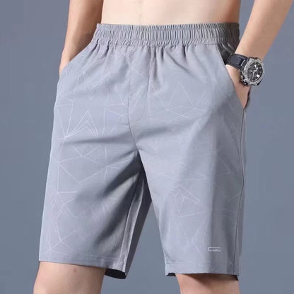 Men's Shorts – Relaxed Fit – Breathable Lightweight Material – Elastic Waist