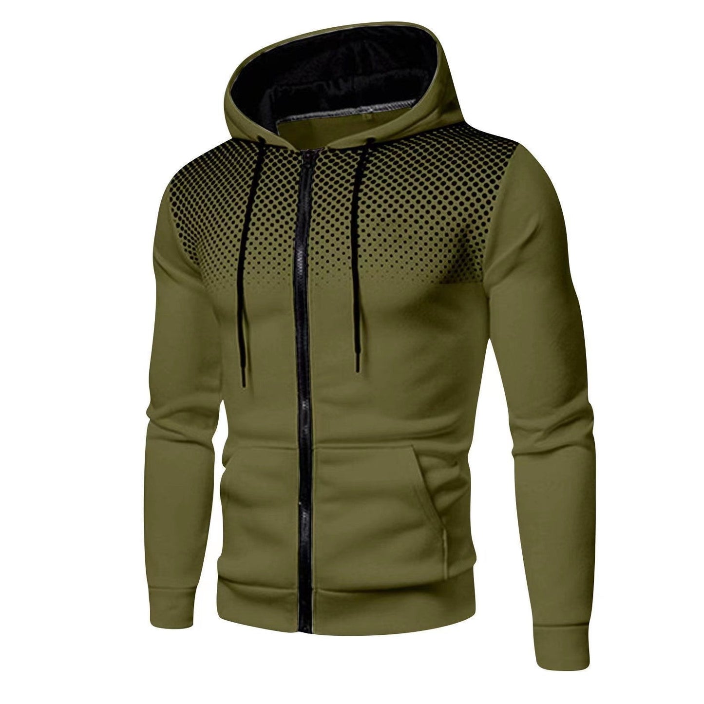 Men's Cardigan Sweater – Slim Fit – Hood with Drawstring – Soft Knit – Zipper Front