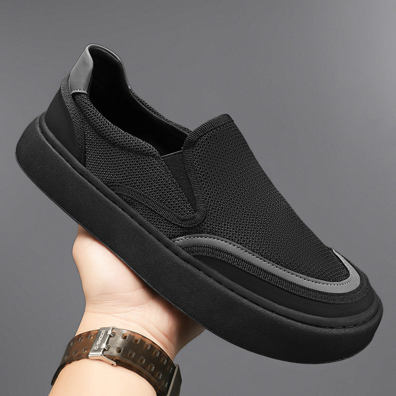 Men's Slip-On Sneakers - Casual Comfort - Breathable Mesh Design