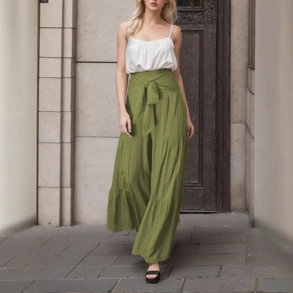 Women's Culottes – Wide Legs – Adjustable Waist – Natural Fibers – Bohemian Style