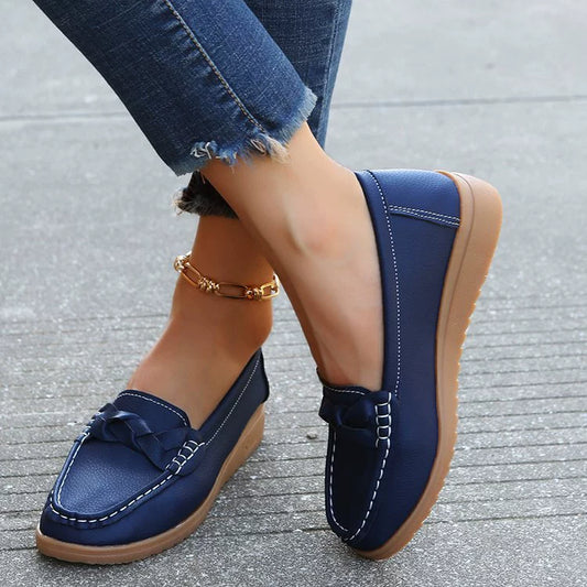 Women’s Braided Strap loafers | Slip-on Casual Flats