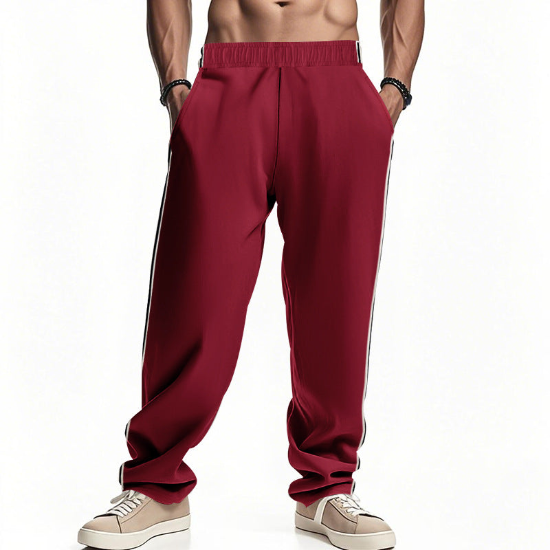 Men's Jogging Pants – Relaxed Fit – Lightweight Breathable Fabric – Elastic Waist – Side Pockets