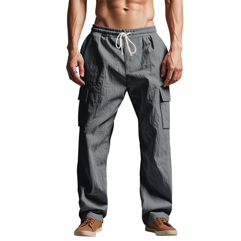 Men's Cargo Pants – Relaxed Fit – Breathable Cotton Blend – Elastic Waist
