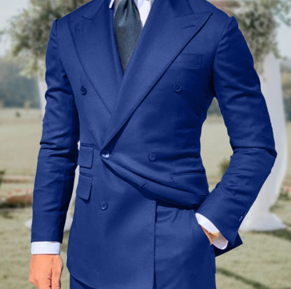 Men's Blazer – Slim Fit – Double Breasted – Peak Lapels – Formal Luxury Look