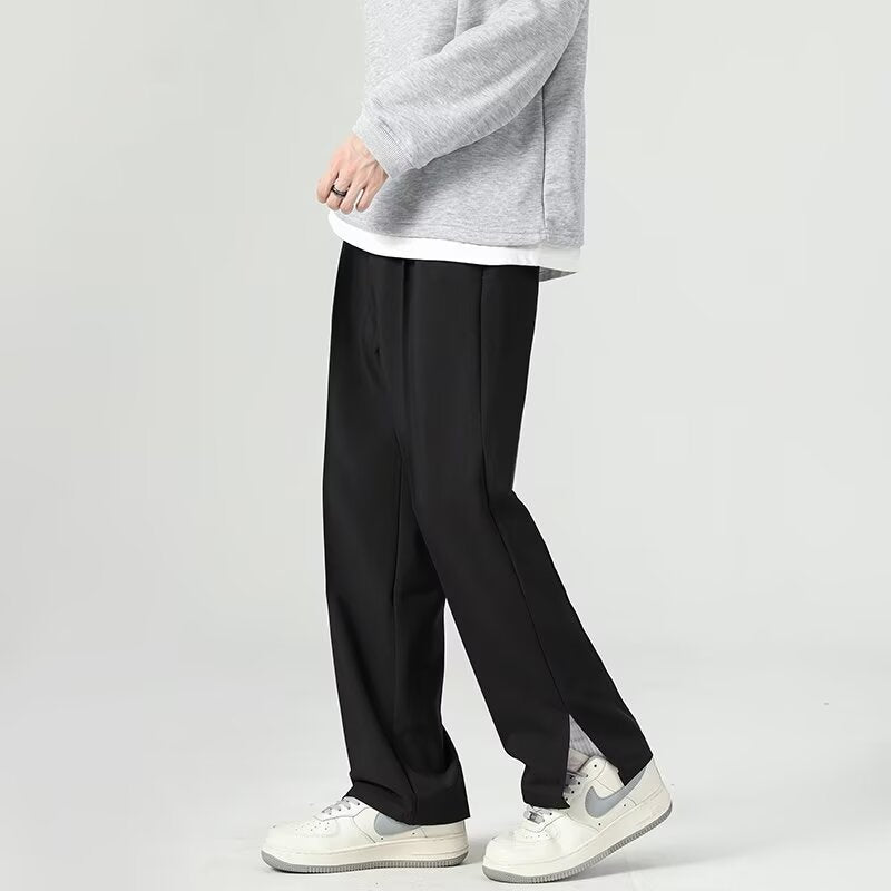 Men's Trousers – Tapered Fit – Lightly Draped Fabric – Ankle Length – Relaxed Style