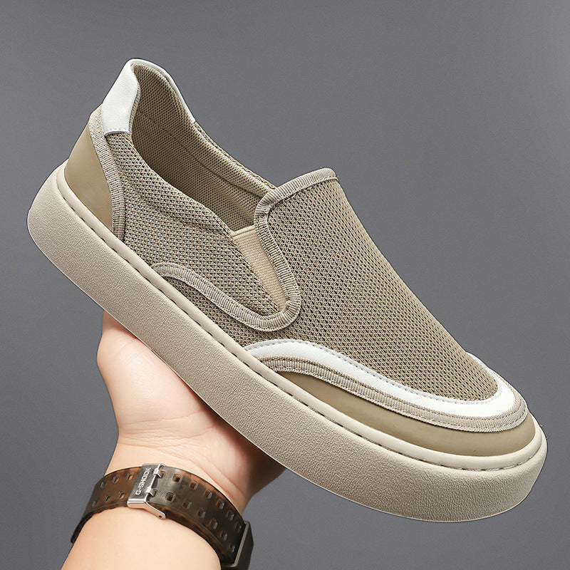 Men's Slip-On Sneakers - Casual Comfort - Breathable Mesh Design