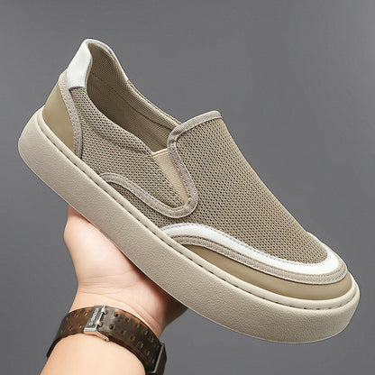 Men's Slip-On Sneakers - Casual Comfort - Breathable Mesh Design