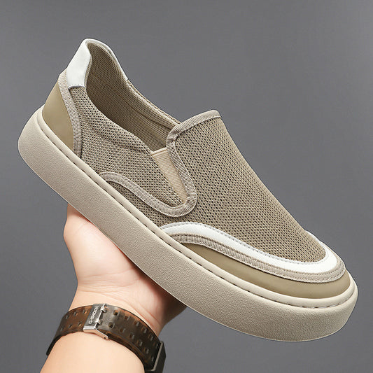 Men's Slip-On Sneakers - Casual Comfort - Breathable Mesh Design