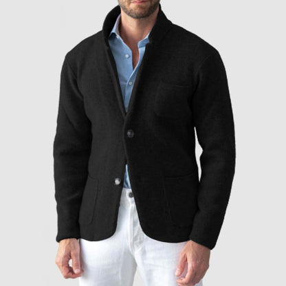 Men's Blazer – Slim Fit – Breathable Wool Blend – Classic Notched Lapel – Single-Breasted