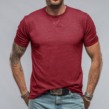 Men's T-shirt – Relaxed Fit – Round Neck – Short Sleeve – Soft and Breathable Design