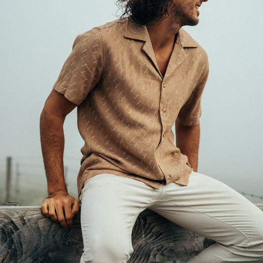 Men's Shirt – Relaxed Fit – Short Sleeves – Breathable Lightweight Fabric