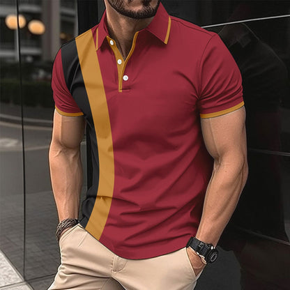 Men's Polo Shirt – Slim Fit – Breathable Cotton – Short Sleeves – Elegant Detail