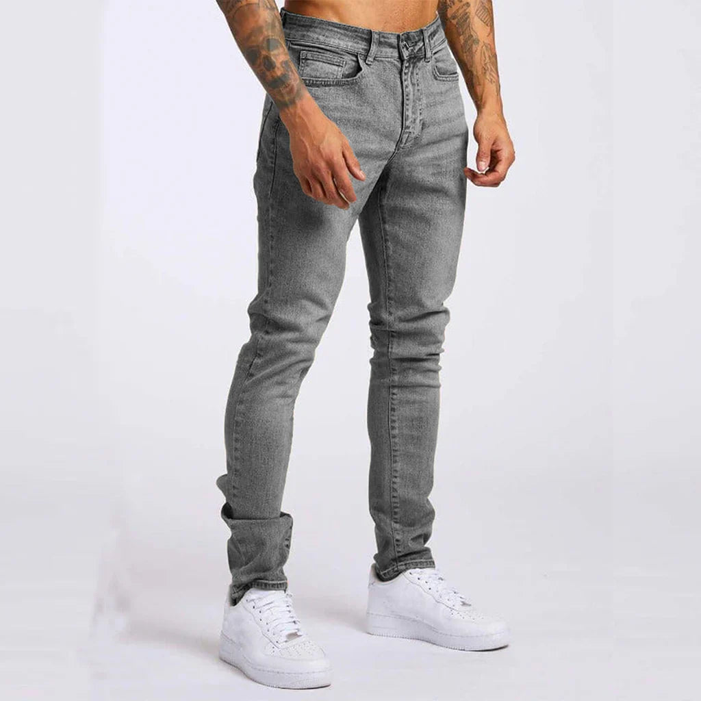 Men's Jeans – Slim Fit – Stretchable Denim – Full Length – For Casual Wear