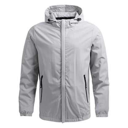 Men's Jacket with Hood – Regular Fit – Water-Resistant – Zipper – Casual Outerwear