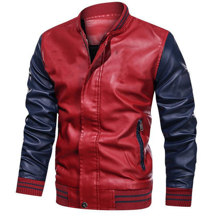 Men's Jacket – Slim Fit – Smooth Finish – Stand Collar – Zipper – Ribbed Edges