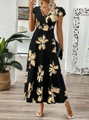 Dress for Women – Maxi Wrap Dress – Floral Print – Light and Breathable Fit