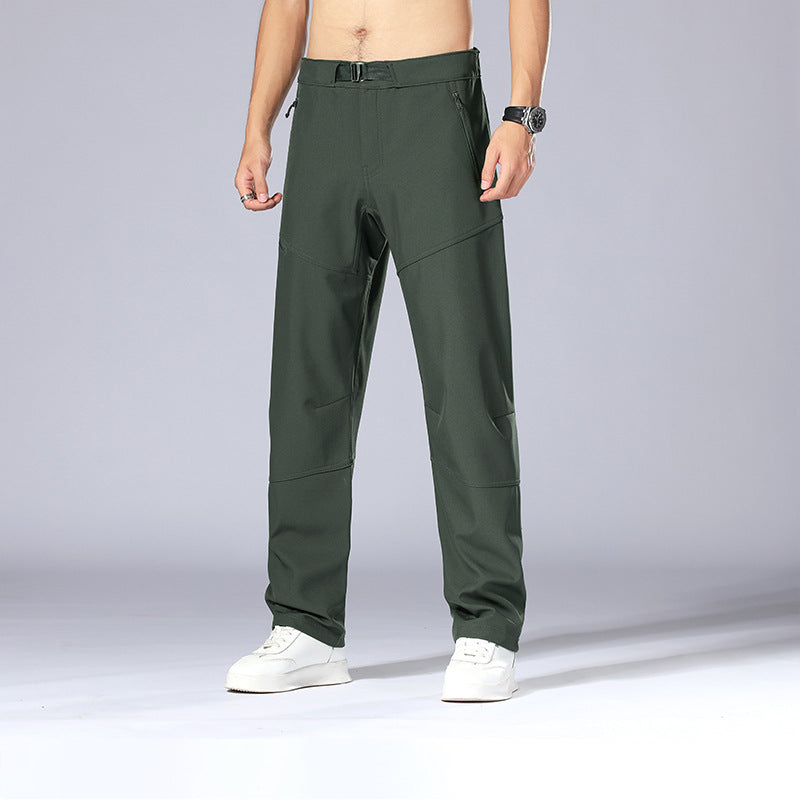 Men's Trousers – Cargo Pants – Relaxed Fit – Adjustable Waist – Zipper Pockets
