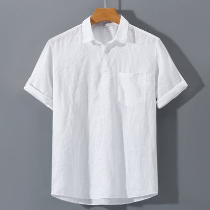 Men's Polo Shirt – Relaxed Fit – Short Sleeve – Natural Fibers – Chest Pocket