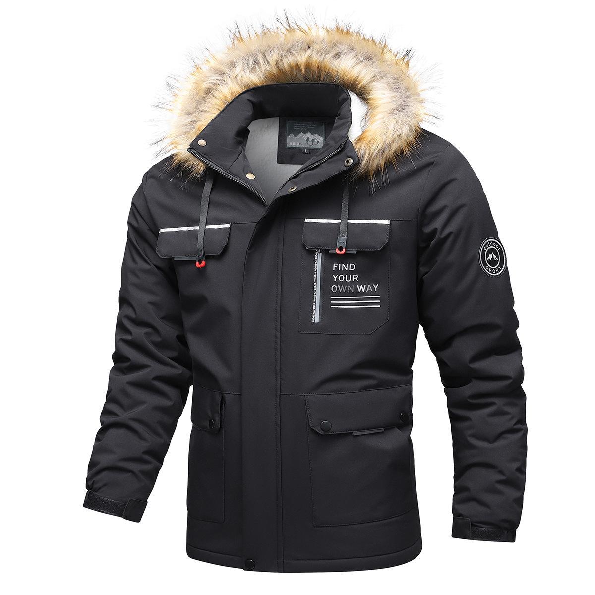Men's Windbreaker – Waterproof Lightweight Fabric – Regular Fit – Hood and Pockets