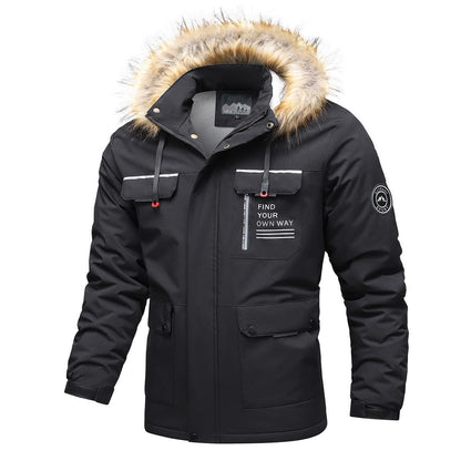 Men's Windbreaker – Waterproof Lightweight Fabric – Regular Fit – Hood and Pockets