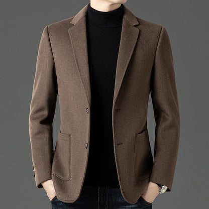 Men's Blazer – Slim Fit – Wool Texture – Notch Lapel – Two-Button Business Model